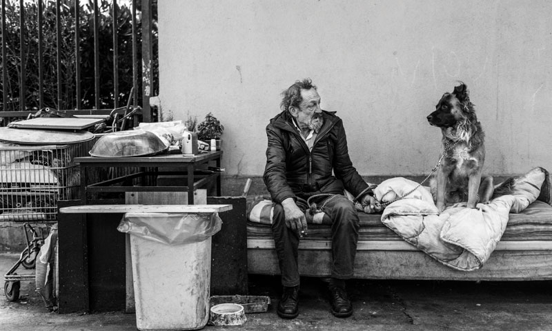 Jean-Claude, mon chez moi sur le trottoir