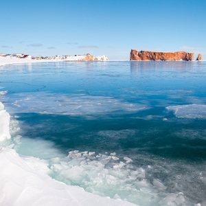 Rocher Percé l'hiver