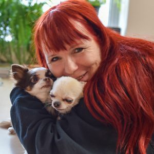 Jo Redwitch avec ses chiens