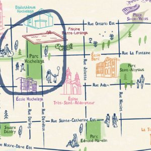 Carte table de quatier d'Hochelaga-Maisonneuve