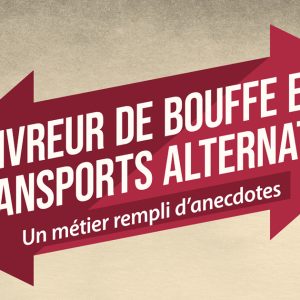 Livreur de bouffe en transports alternatifs