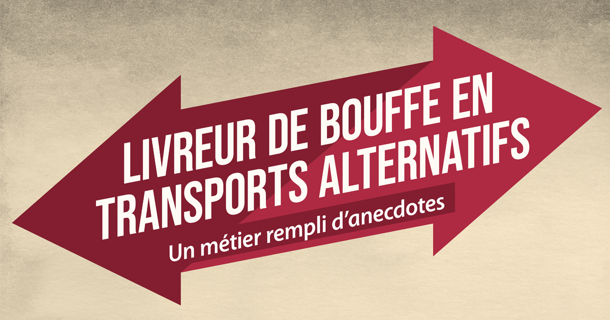 Livreur de bouffe en transports alternatifs