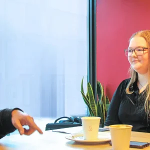 Christian et sa cliente Adélie