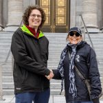 Anne-Marie Wiseman, camelot, avec Olivier Dufresne, directeur et historien de l’Atelier d’histoire Mercier– Hochelaga-Maisonneuve
