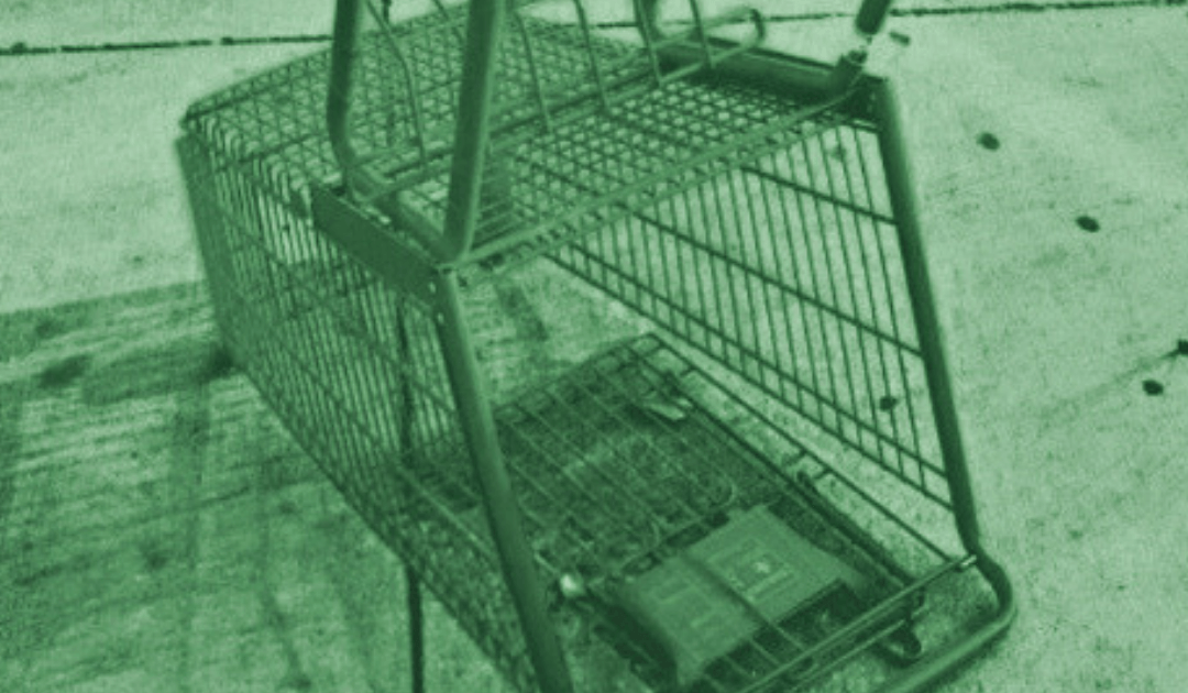 Derrière les vols d’épiceries supermarché chariot