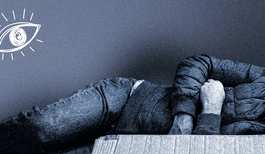 une personne qui dort dans la rue
