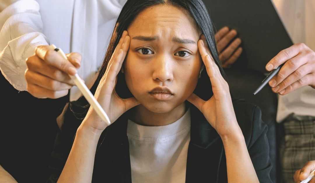 Femme stressé