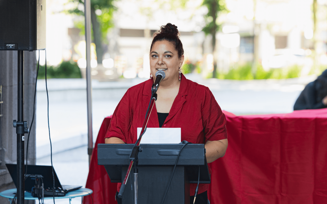 Marilou Maisonneuve, directrice aux initiatives autochtones à L’Itinéraire aux 10 ans du Café Maison Ronde
